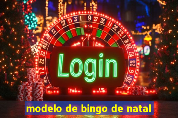 modelo de bingo de natal